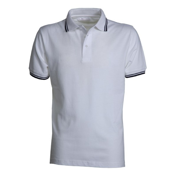 Contrasted collar man polo